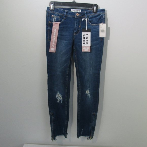 almost famous mid rise jeans